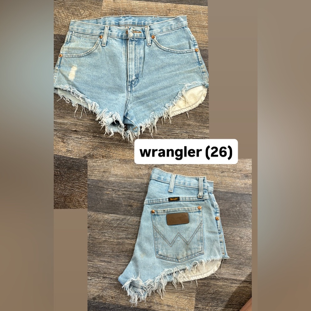 Wrangler Women's Light Blue Frayed Denim Shorts